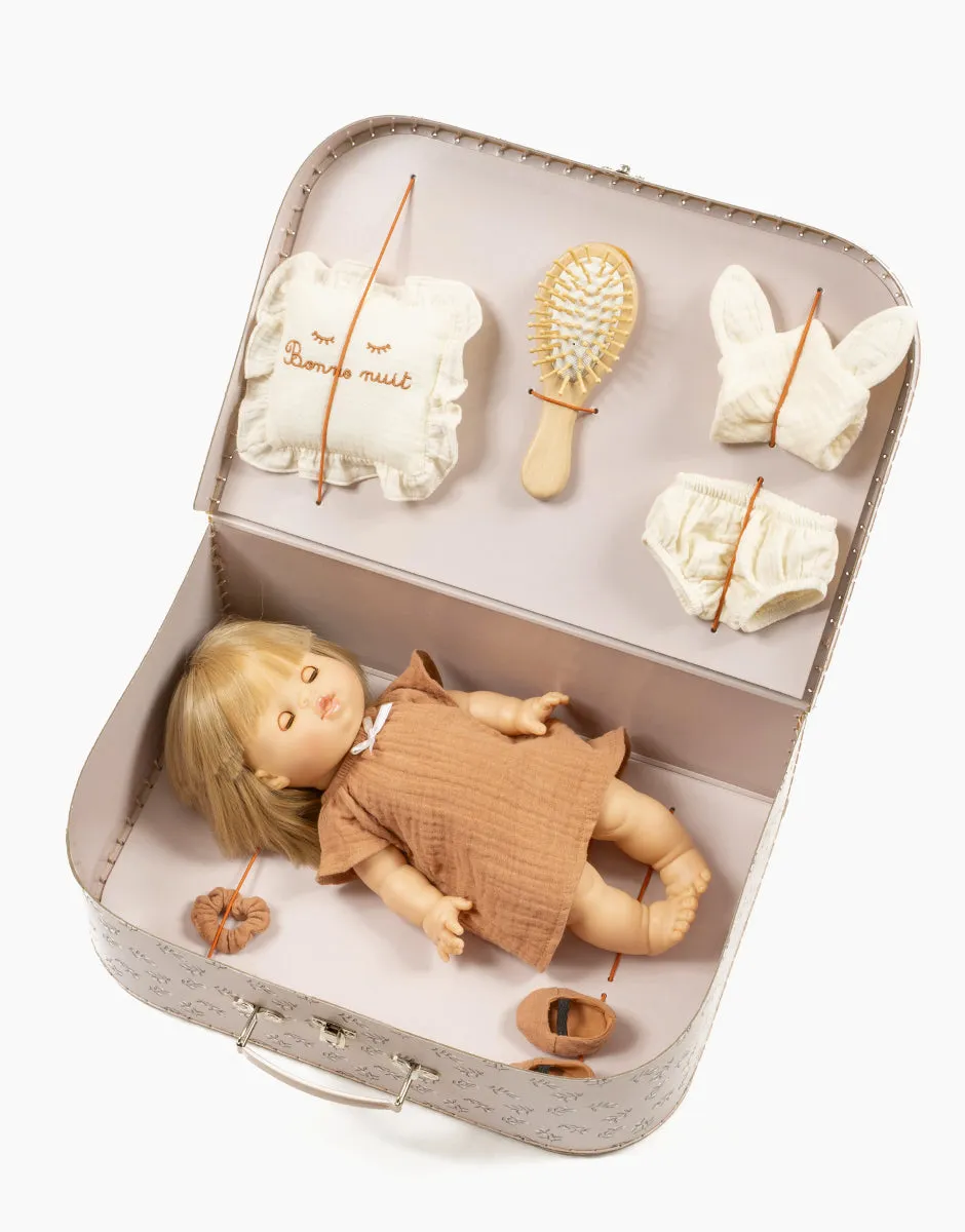 Minikane suitcase with doll and accessories Brown Sugar