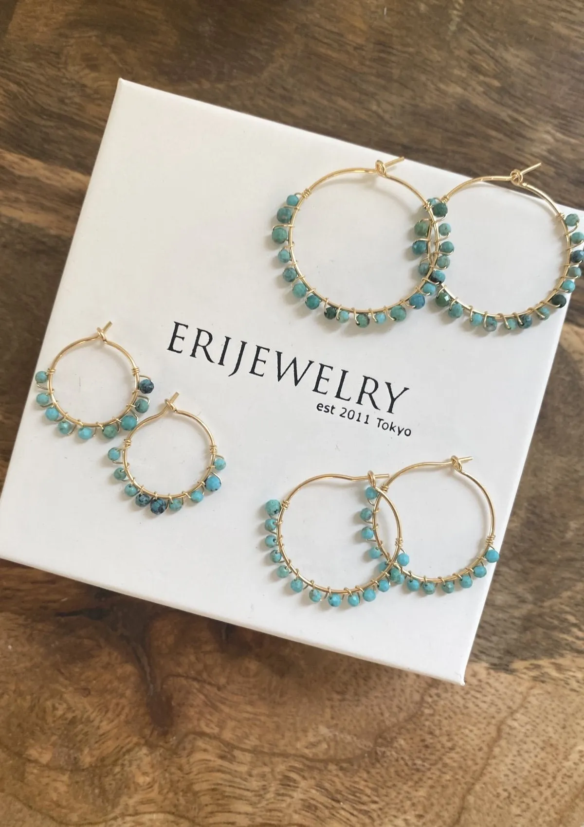 Multi Gem Hoop Earrings