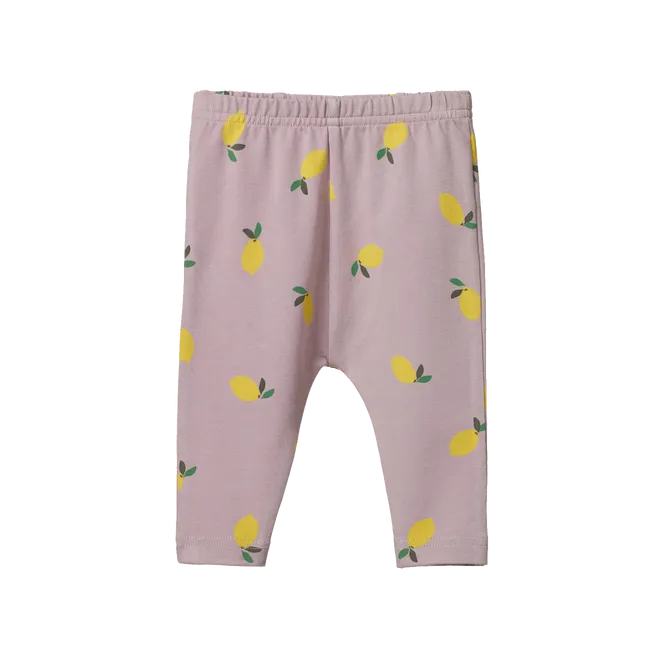 Nature Baby Legging Lilac Lemon Print