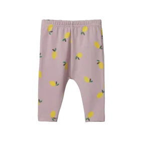 Nature Baby Legging Lilac Lemon Print