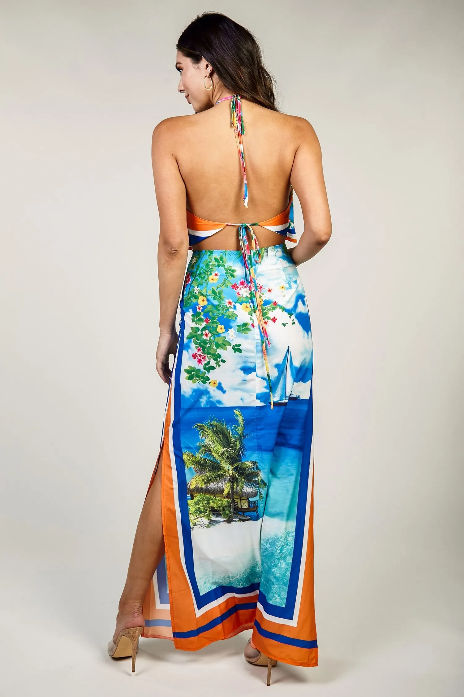 Nene Ocean Breeze Maxi Silky Island Dress