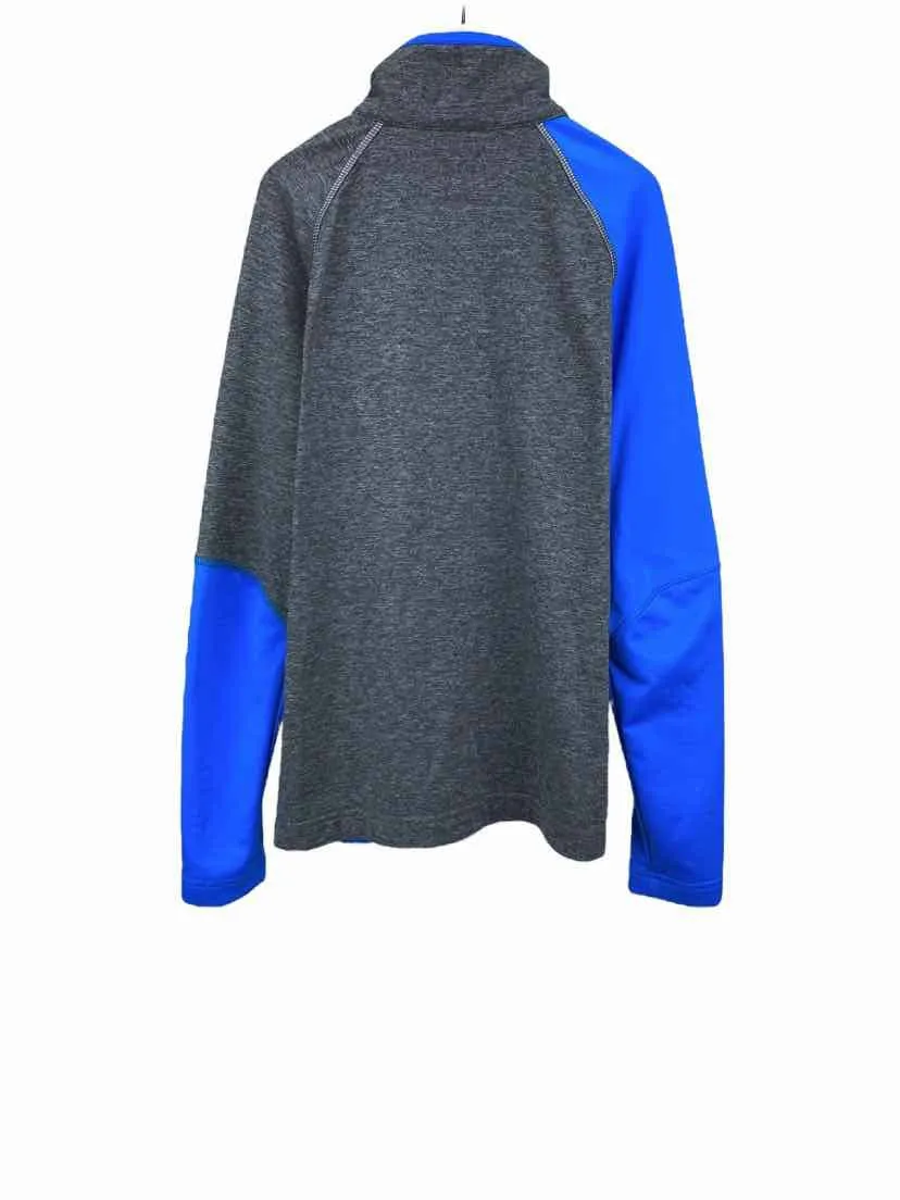 Obermeyer Boys' 1/4 Zip Top Blue/Charcoal Heather Size M (10-12)