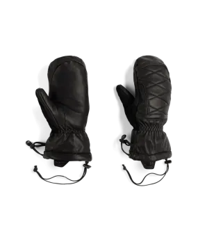 Obermeyer Leather Down Mittens - Women's