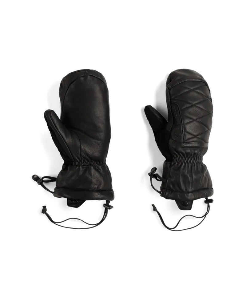 Obermeyer Leather Down Mittens - Women's