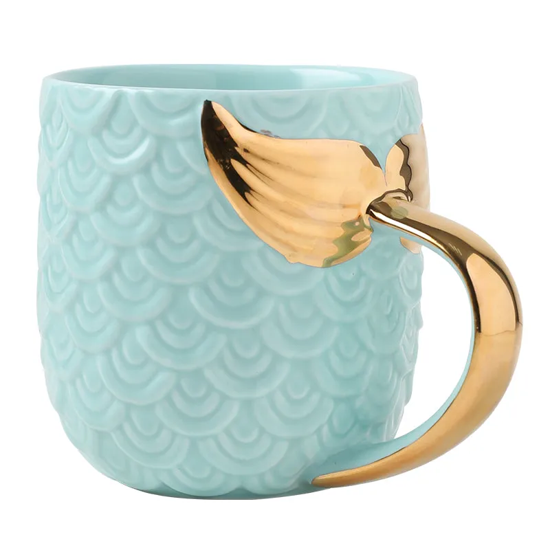 Pastel and Gold Mermaid Coffee Mug