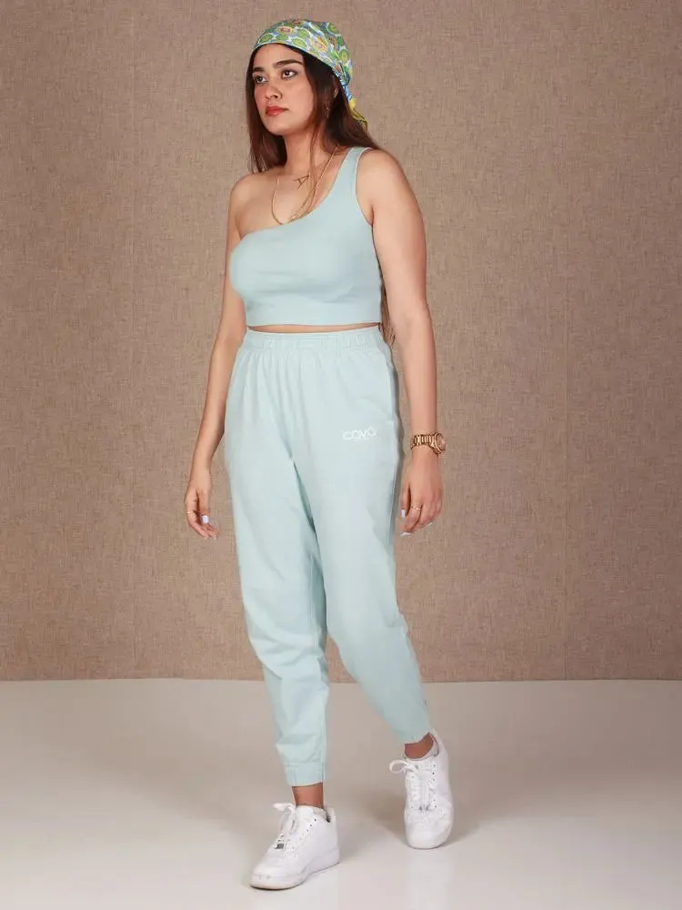 Pastel Blue Monogram Jogger