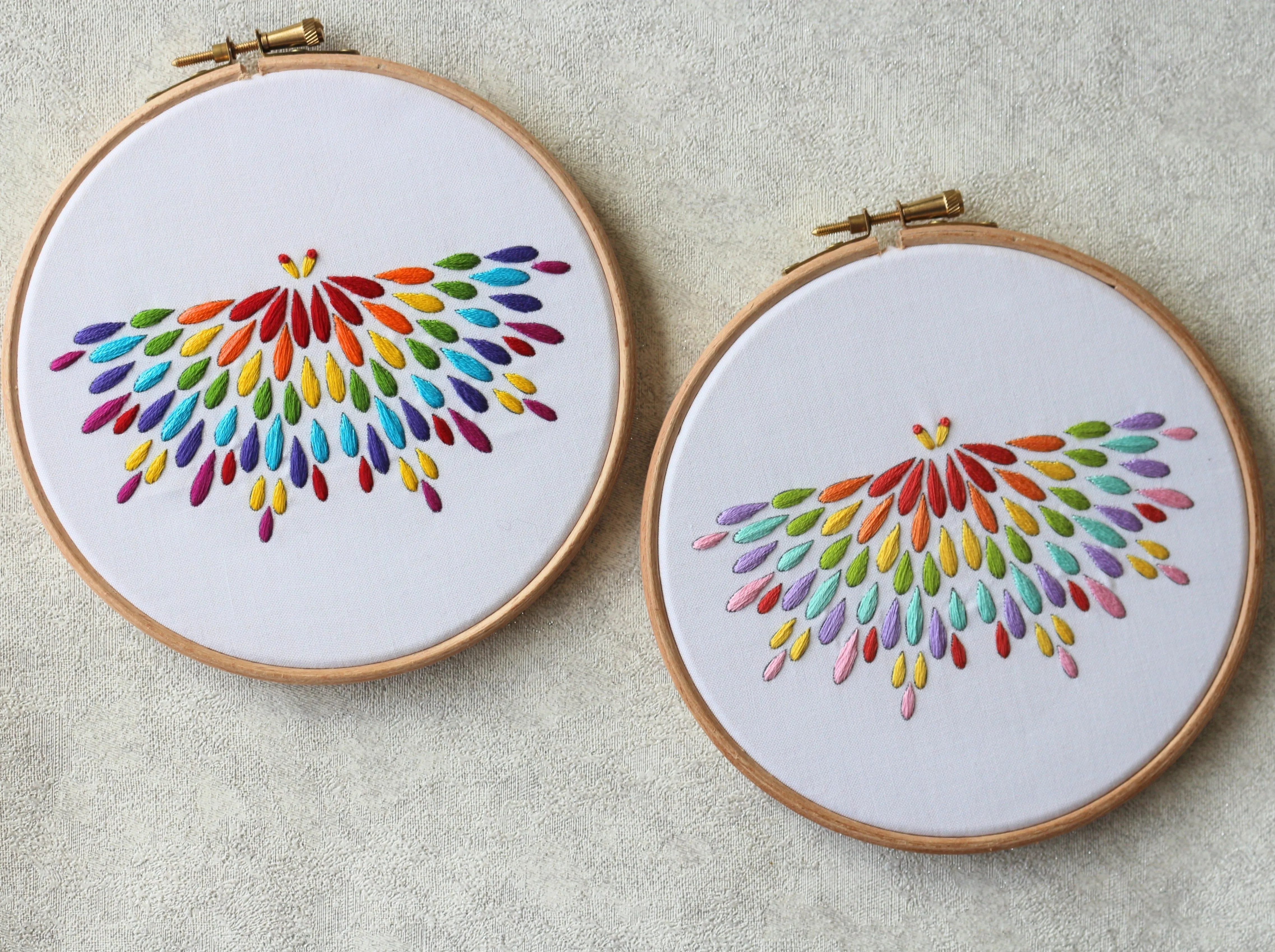 Pastel Butterfly Embroidery Pattern (PDF)