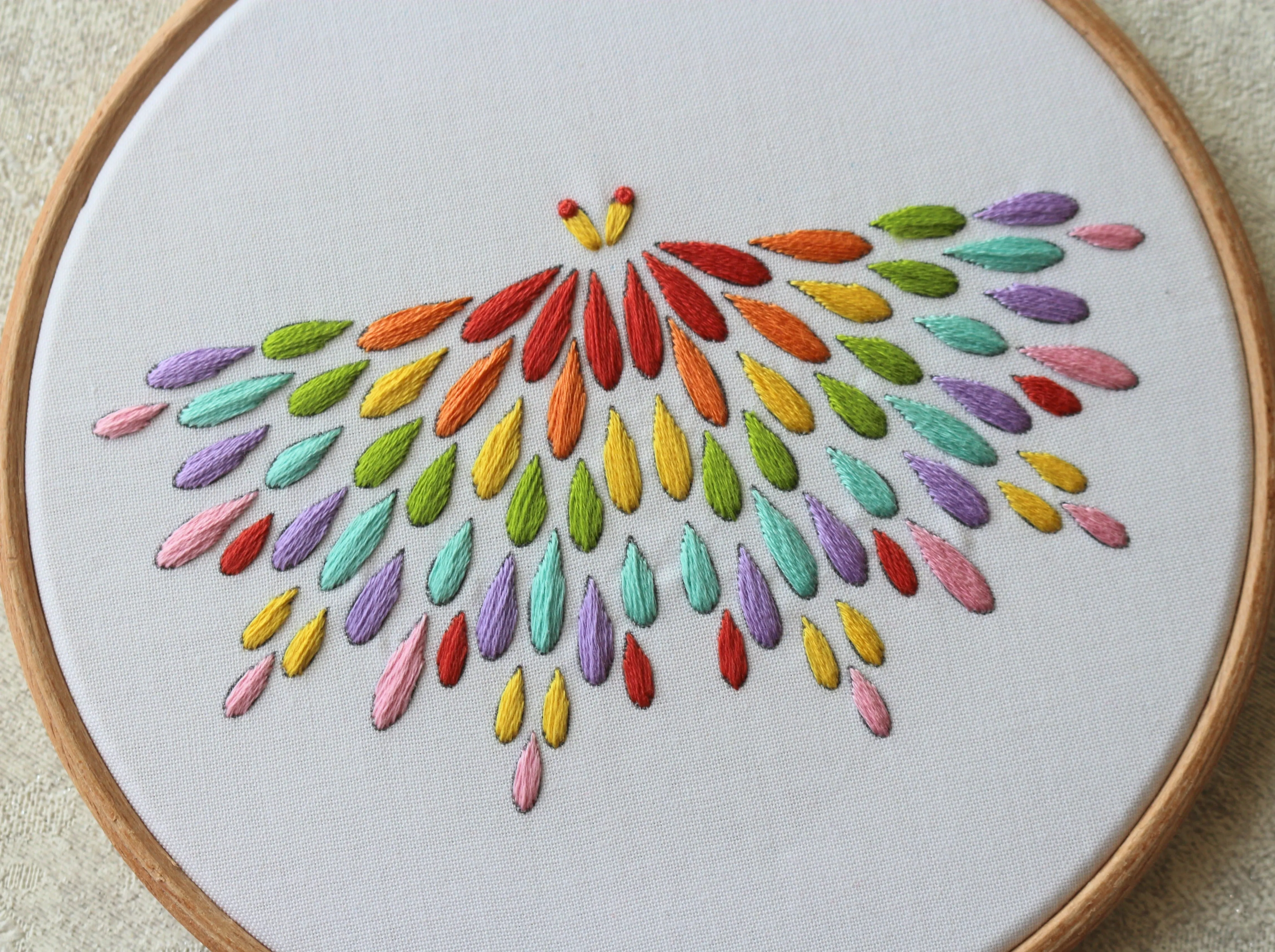 Pastel Butterfly Embroidery Pattern (PDF)