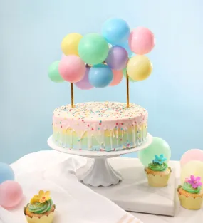 Pastel Rainbow Mini Balloon Cake Topper Kit