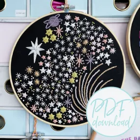 Pastel Skies Embroidery Pattern - Downloadable - Digital- PDF