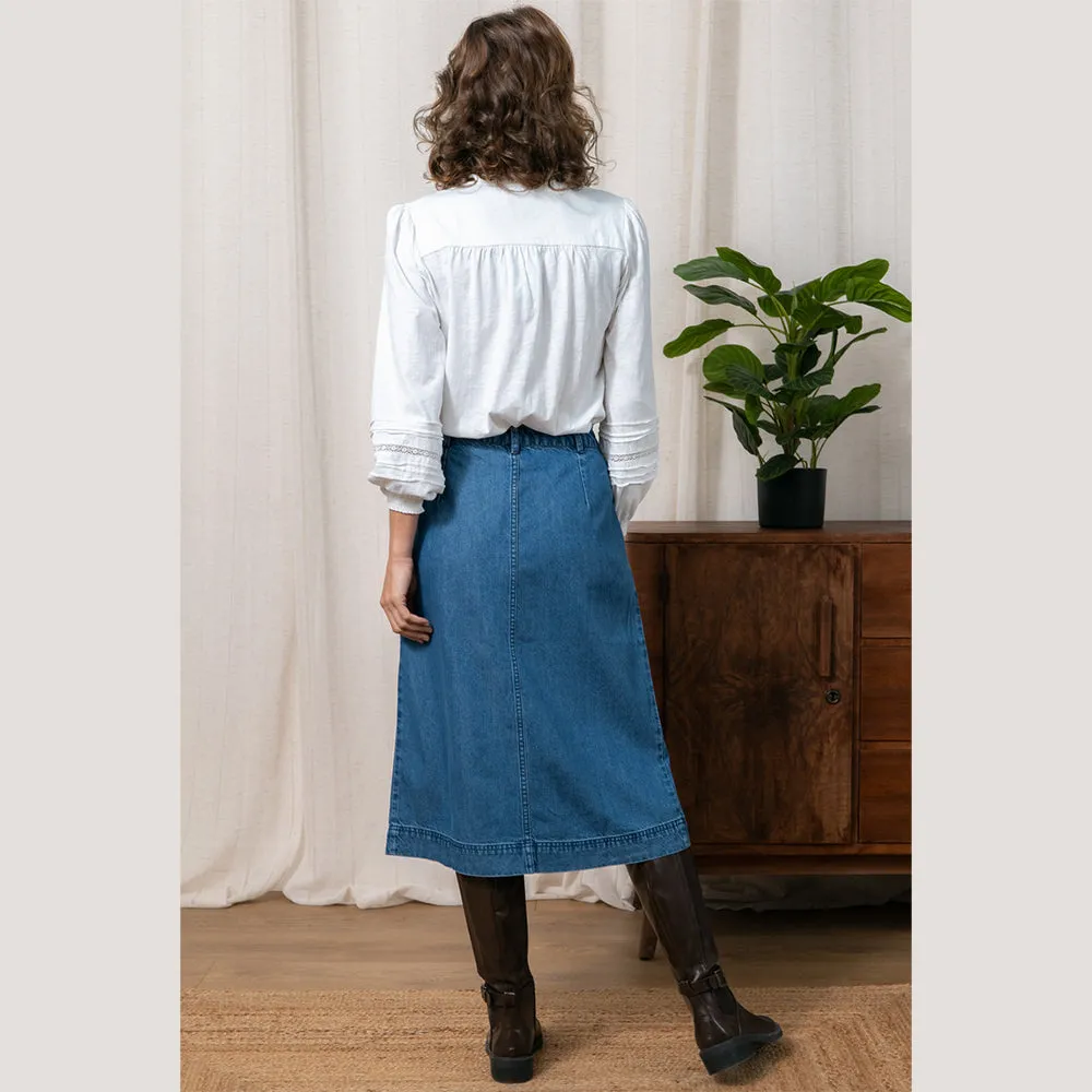 Penrose Denim Midi Skirt