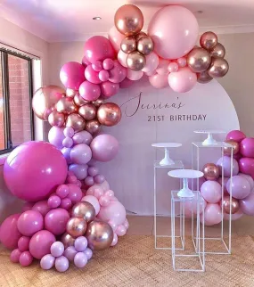 Pink Rainbow Balloon Arch - Ombre Balloon Garland Kit