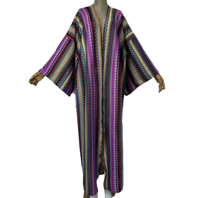 Pre Order: Warm  Ethnic Style Kimono Cardigan - WINI