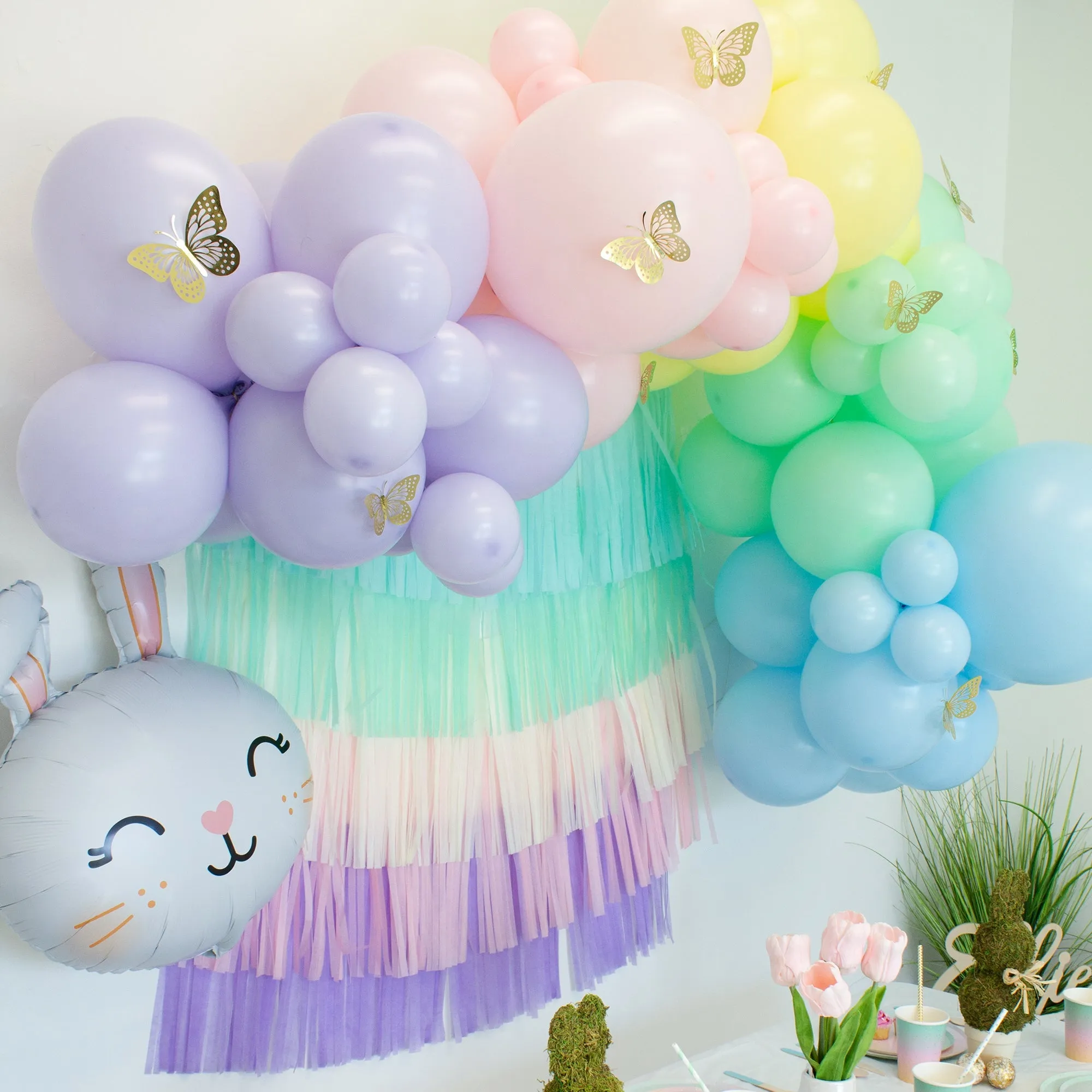 Rainbow Balloon Arch - Pastel Balloon Garland Kit