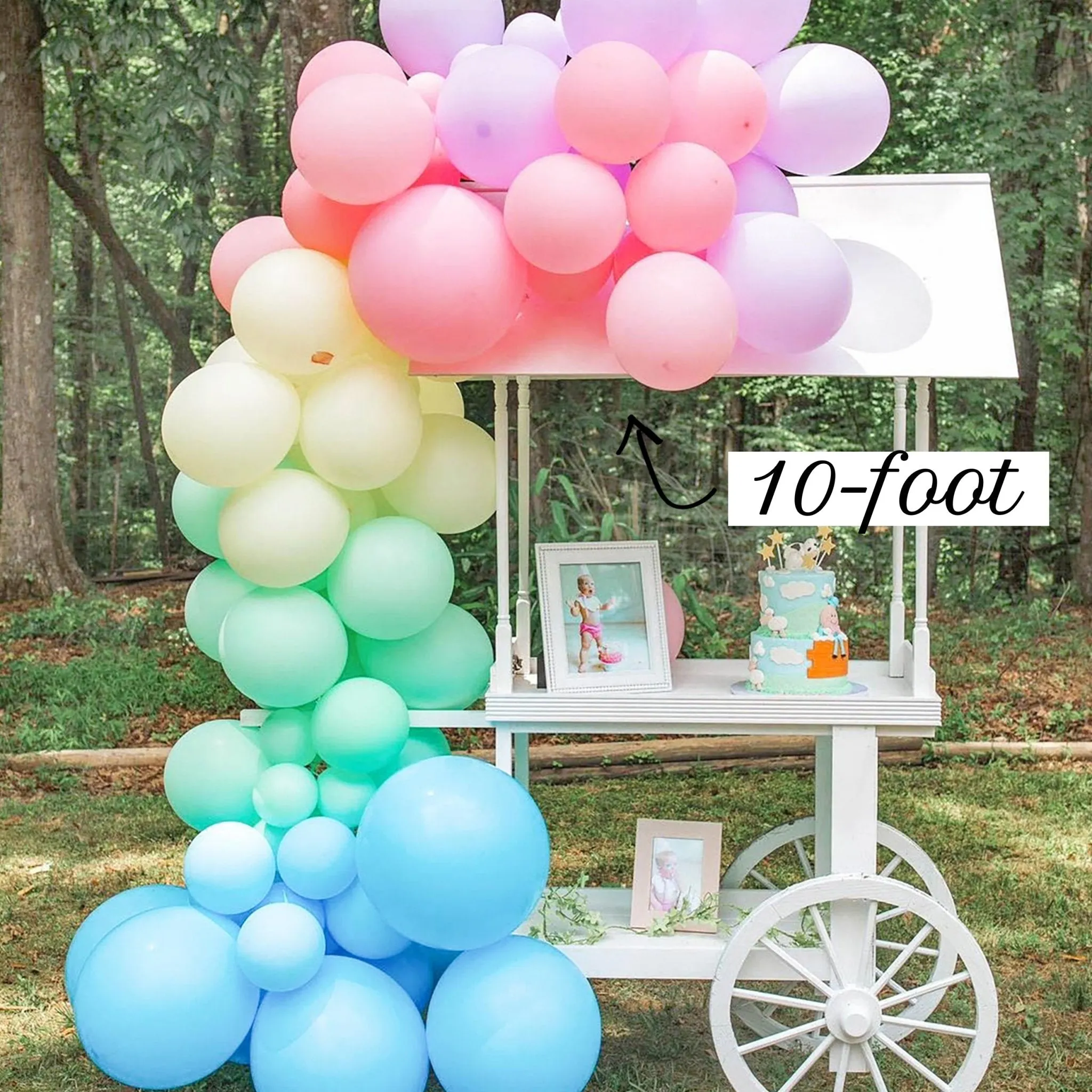 Rainbow Balloon Arch - Pastel Balloon Garland Kit