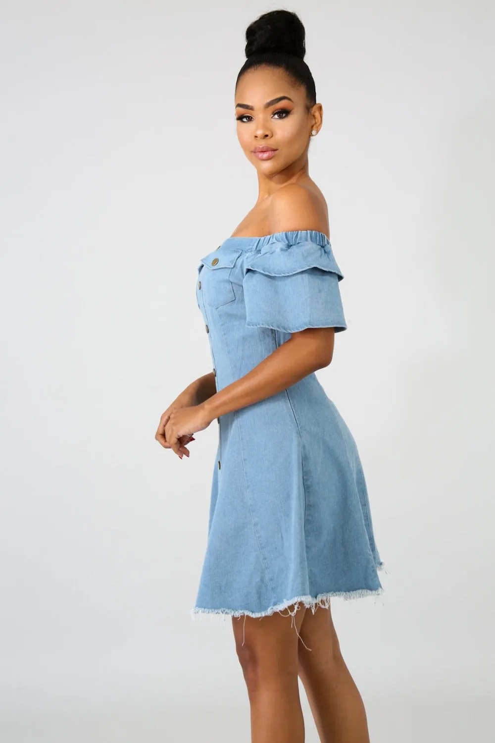 Relaxed Denim Midi Dress - Culture Heaven Special