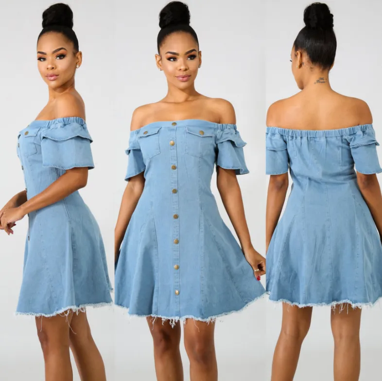 Relaxed Denim Midi Dress - Culture Heaven Special