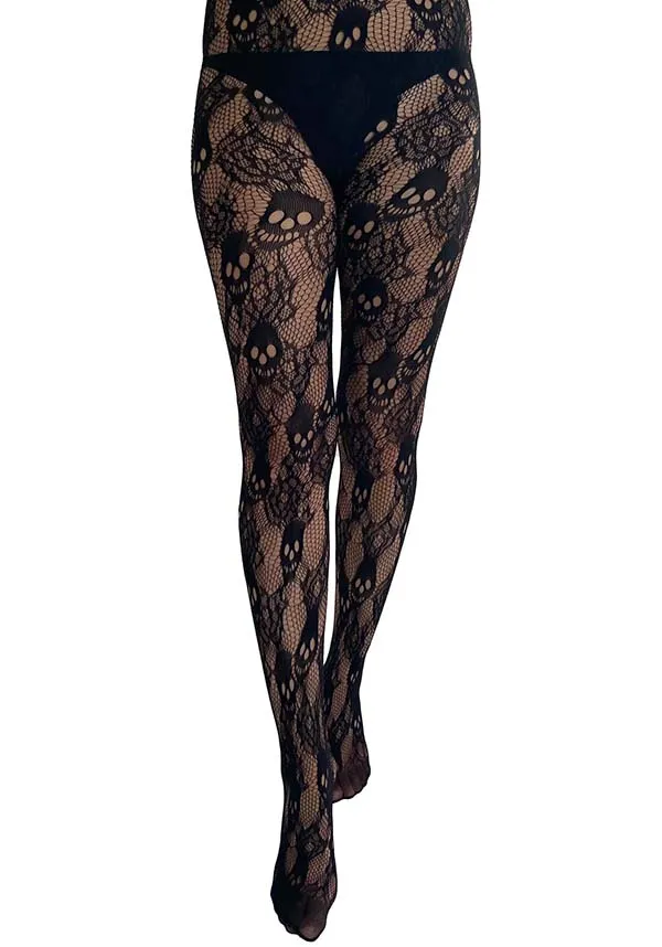 Rose Skull Net | TIGHTS