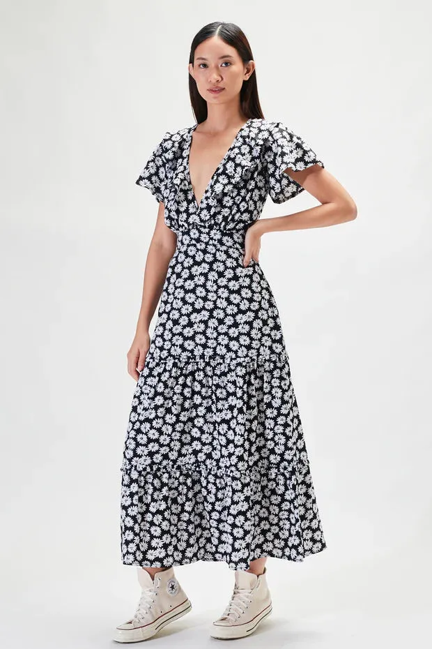 Rue Stiic Lucille Maxi Dress in Black Dahlia Floral - Final Sale