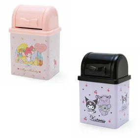 Sanrio Characters Rectangular Desk Waste Basket (My Melody, Kuromi)