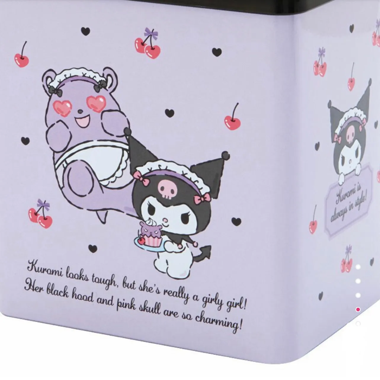 Sanrio Characters Rectangular Desk Waste Basket (My Melody, Kuromi)