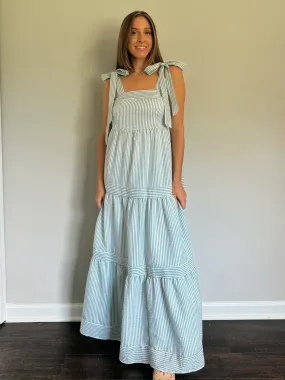 Seafoam Stripe Maxi Dress