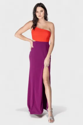 Secret Happiness Color Block Maxi Dress