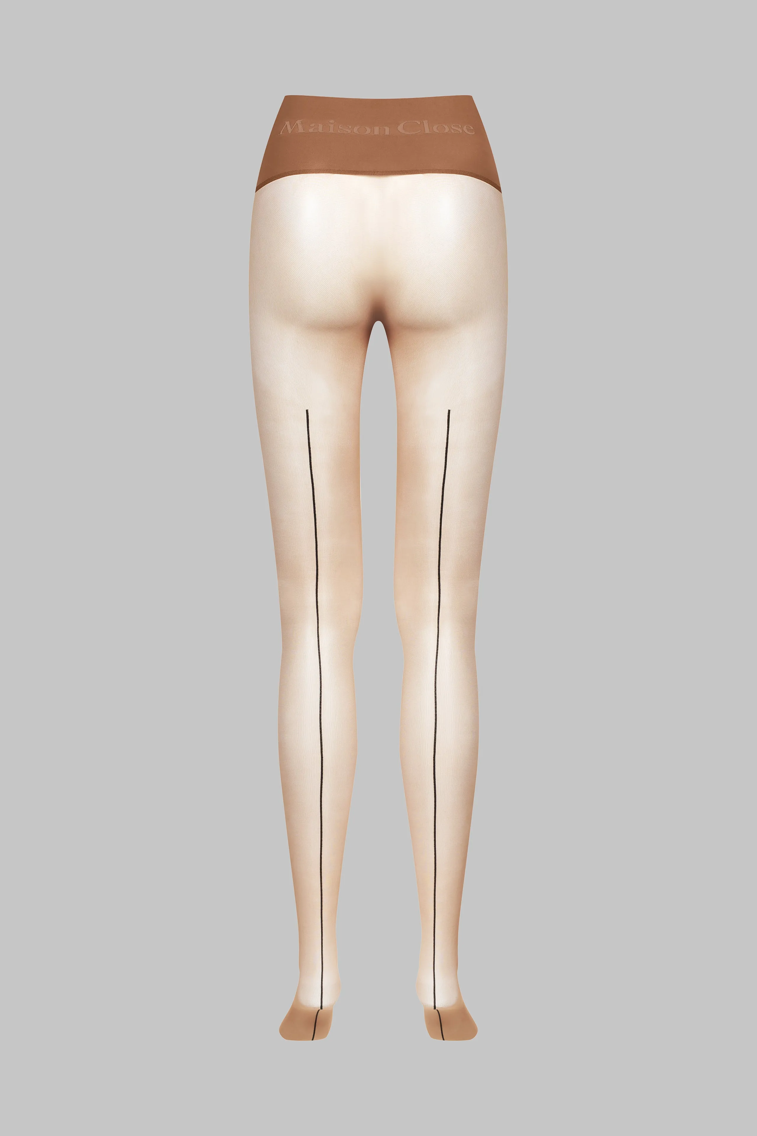 Signature back seam seamless tights 20D - Sun Nude - Les Coquetteries