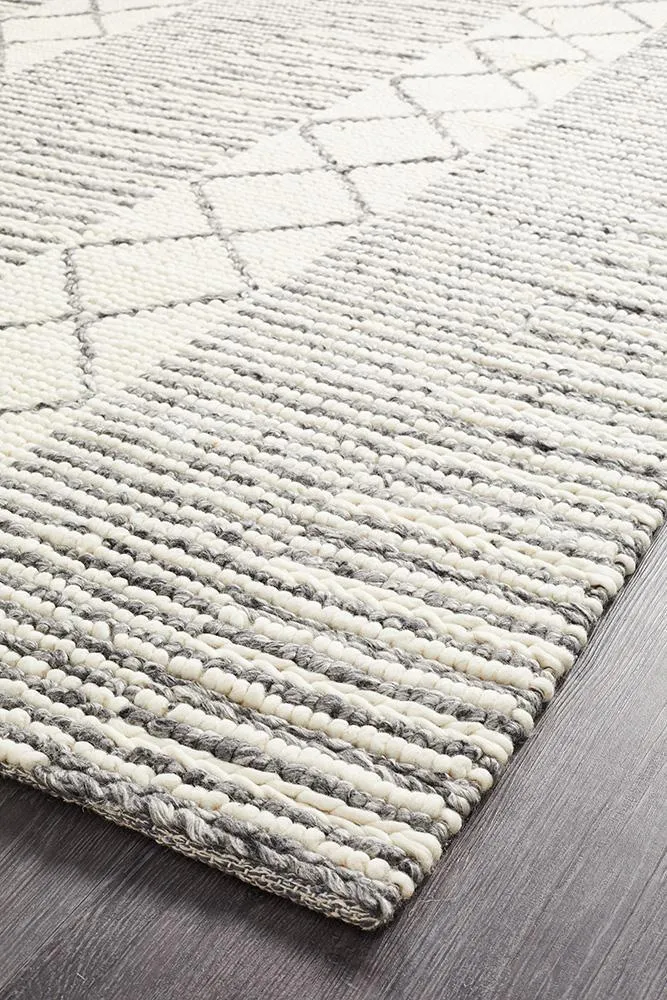 Skandinavian Reversible Wool Rug - 316 Grey