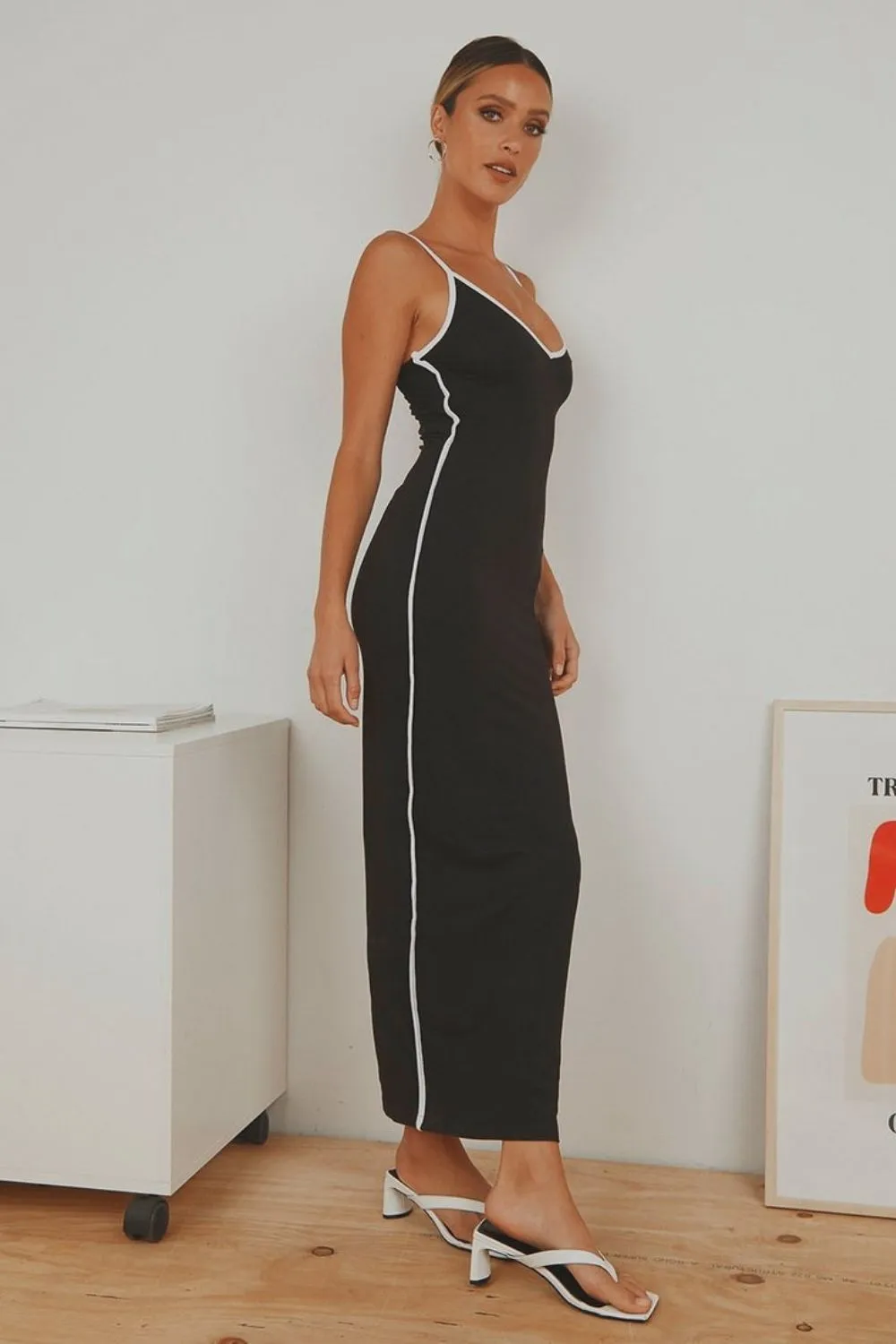 Sporty Maxi Dress Black