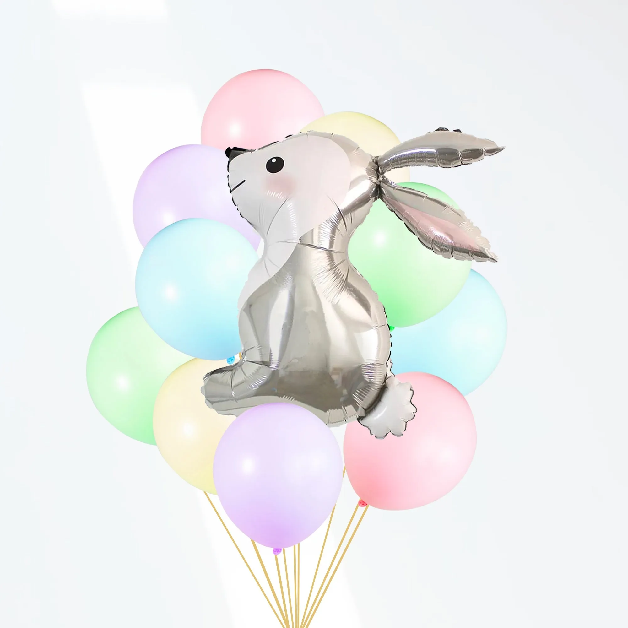 Spring Rabbit Pastel Balloon Bouquet (11 Pack)