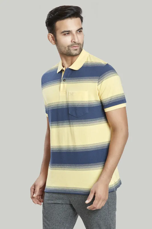 Stripe Pique Polo