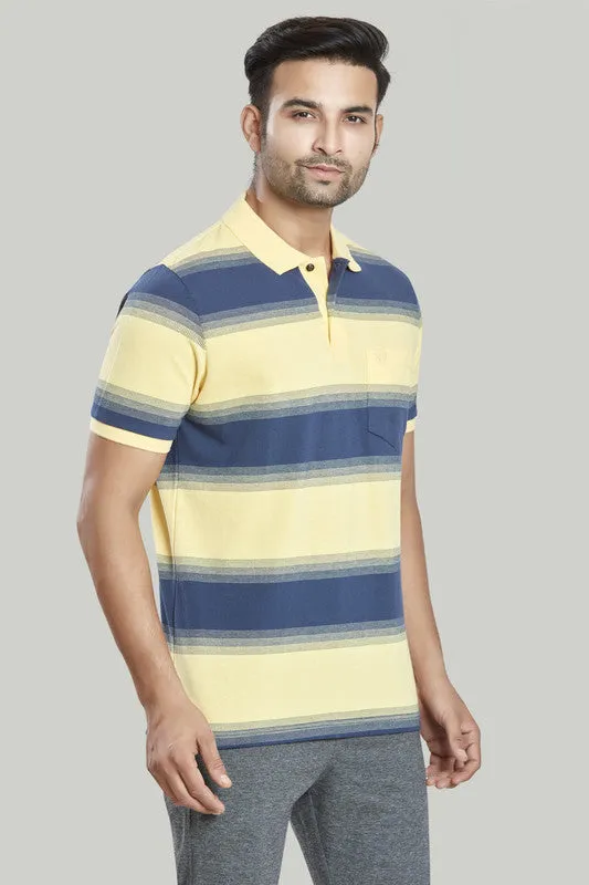 Stripe Pique Polo