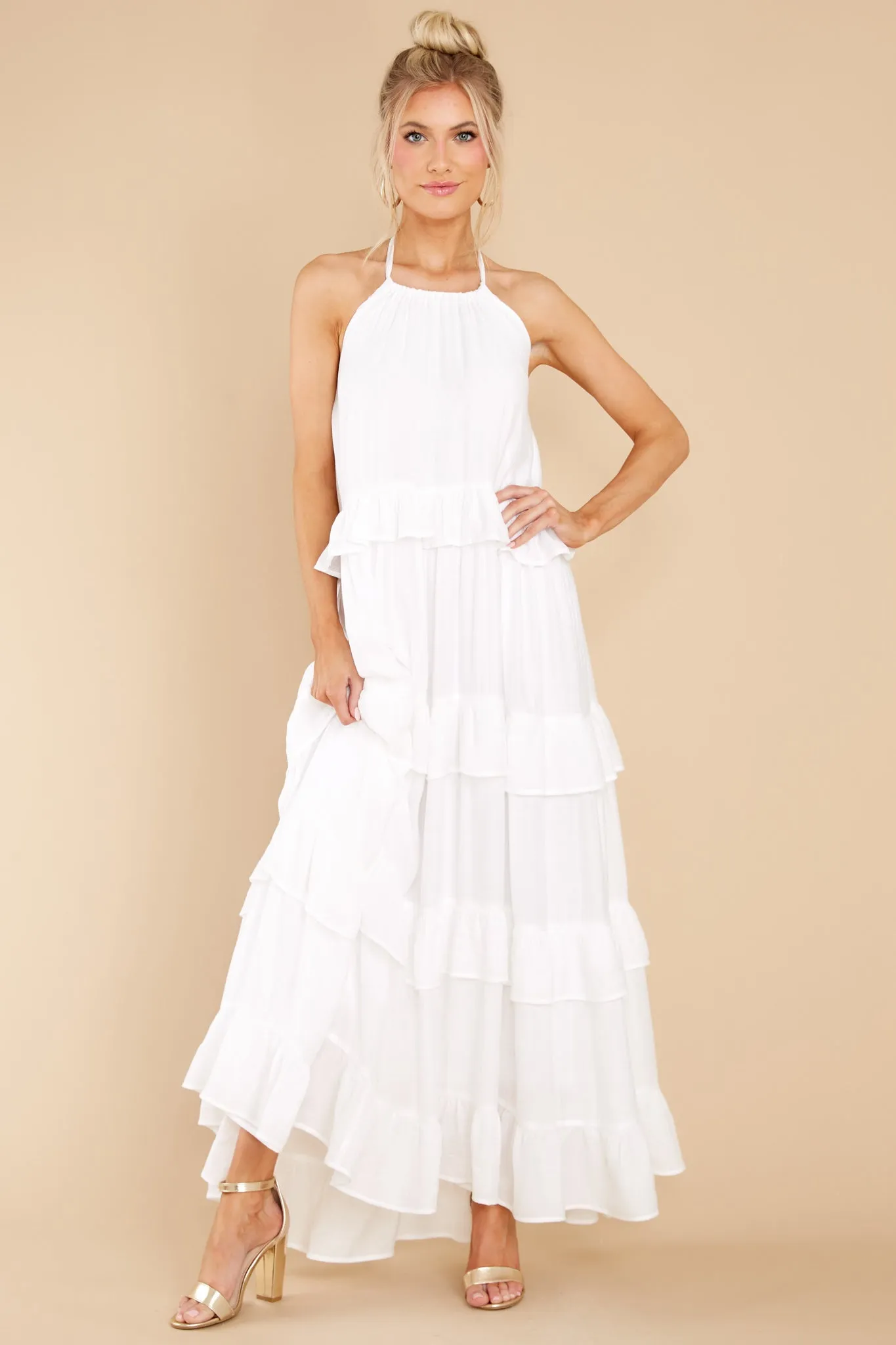 Sun Gazer White Maxi Dress