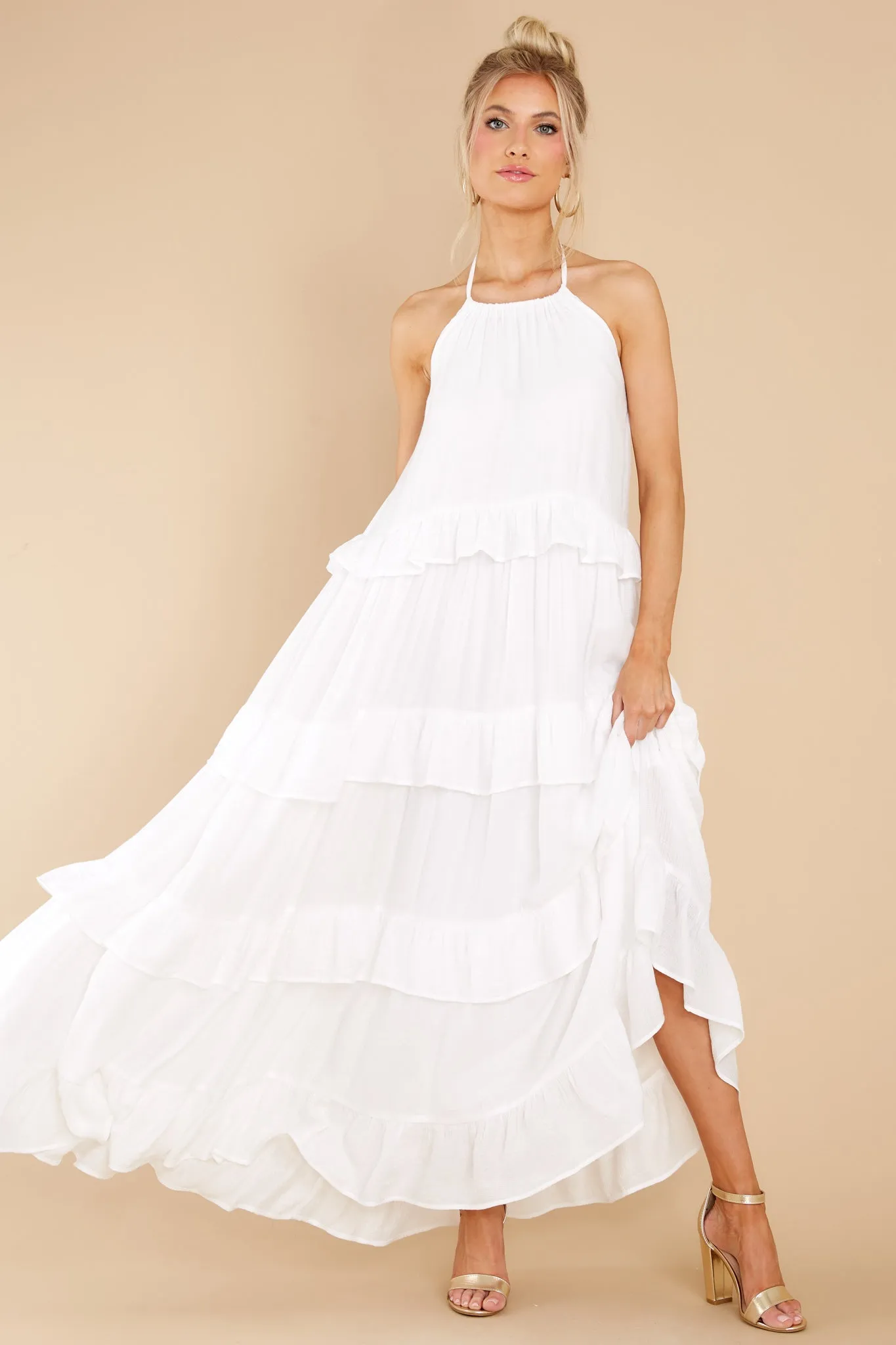 Sun Gazer White Maxi Dress