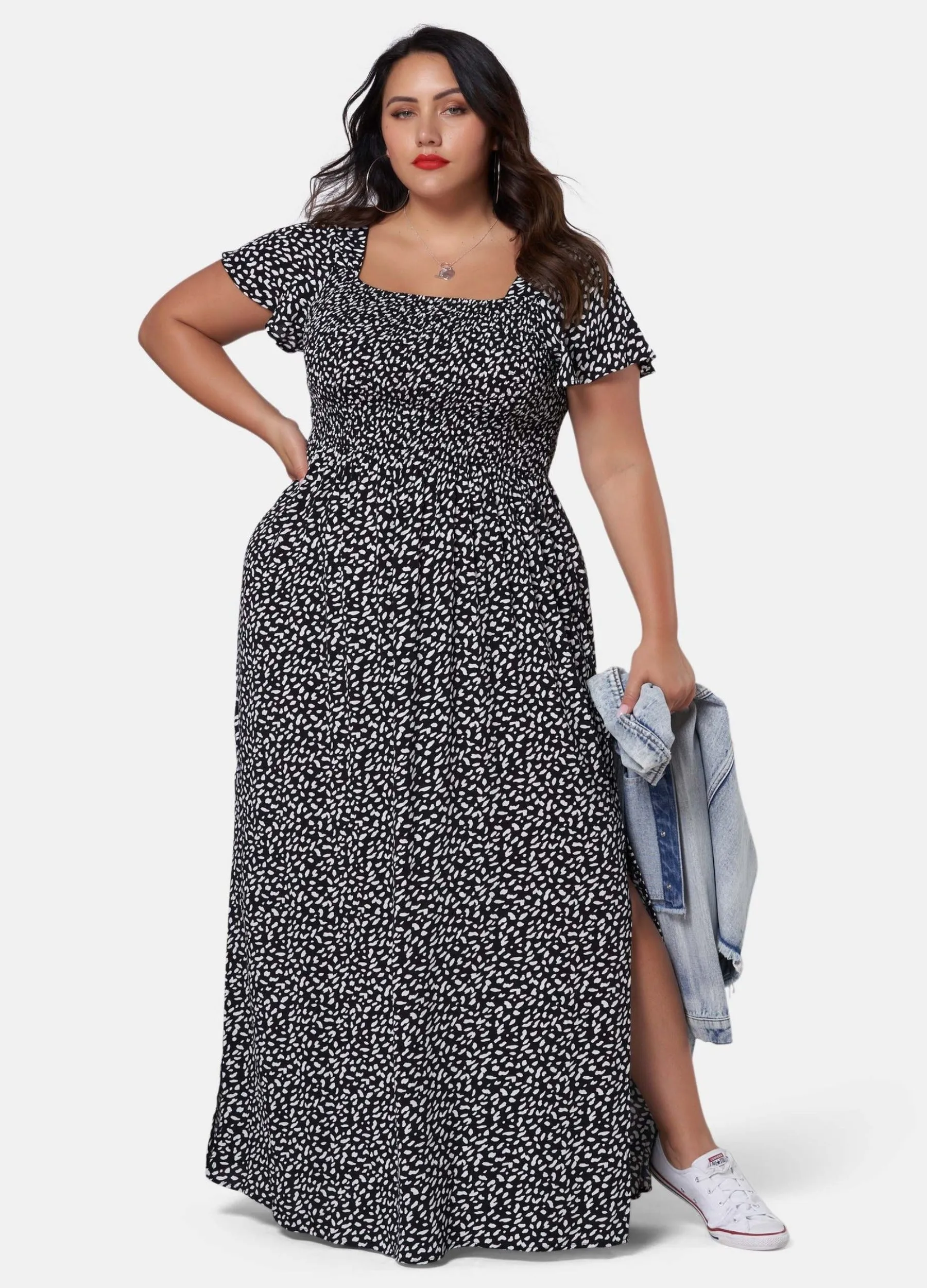 Sunday in the City - Short Sleeve Getting Down Maxi Dress