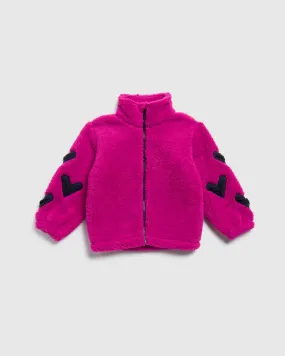 Toddler Girls Heart Fleece Jacket