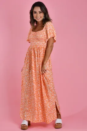 VGLD232 - ISABELLE MAXI DRESS - PRIMROSE TANGERINE