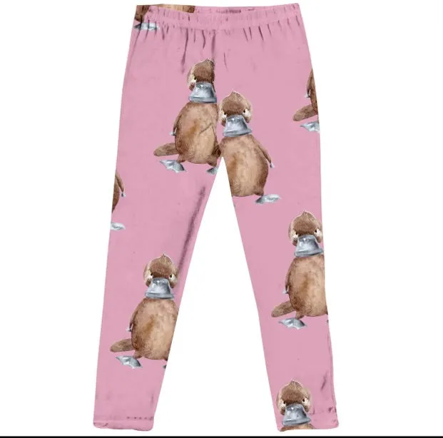 Vintage Pink Platypus Kids' Leggings