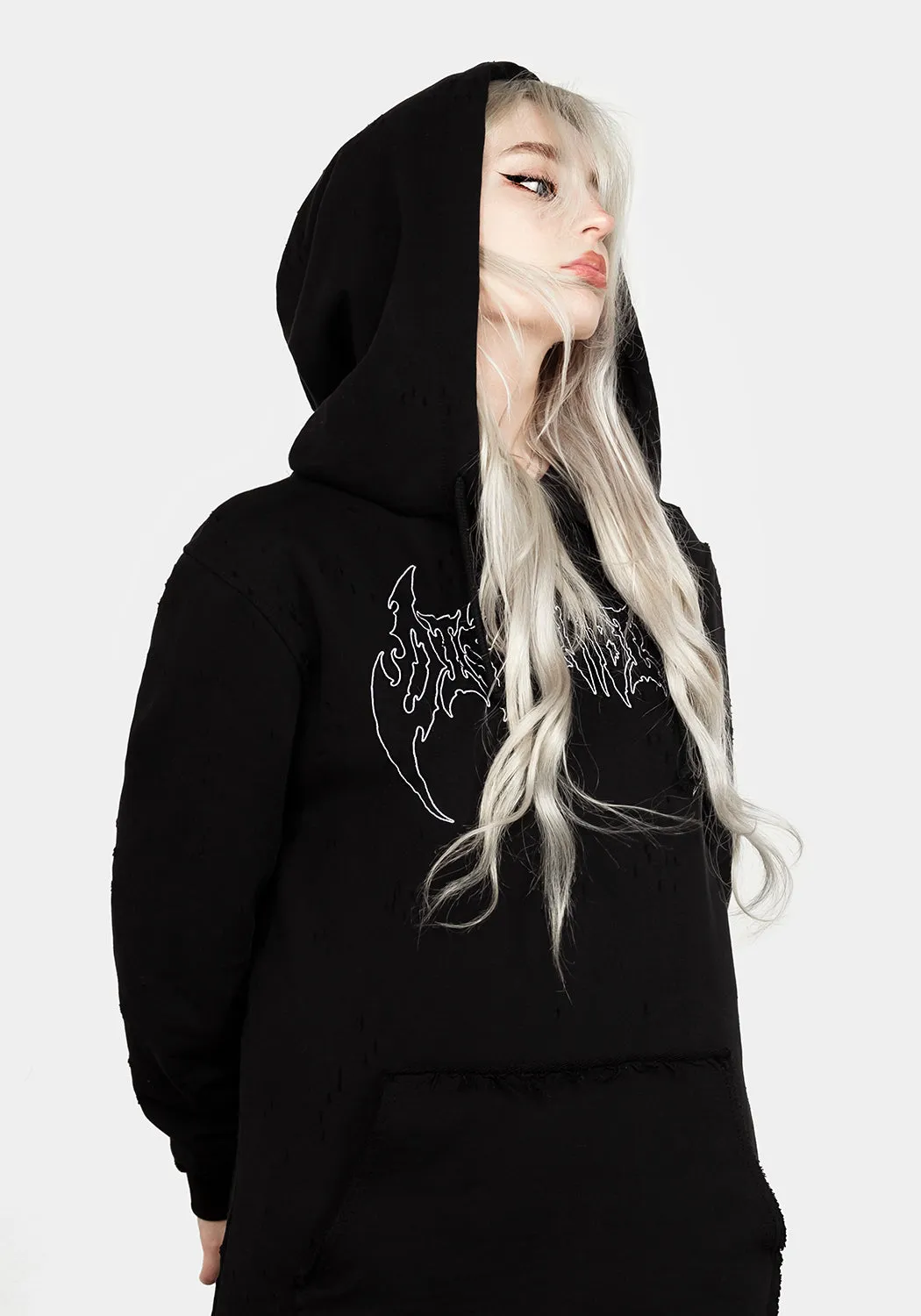 VOID DISTRESSED HOODY DRESS