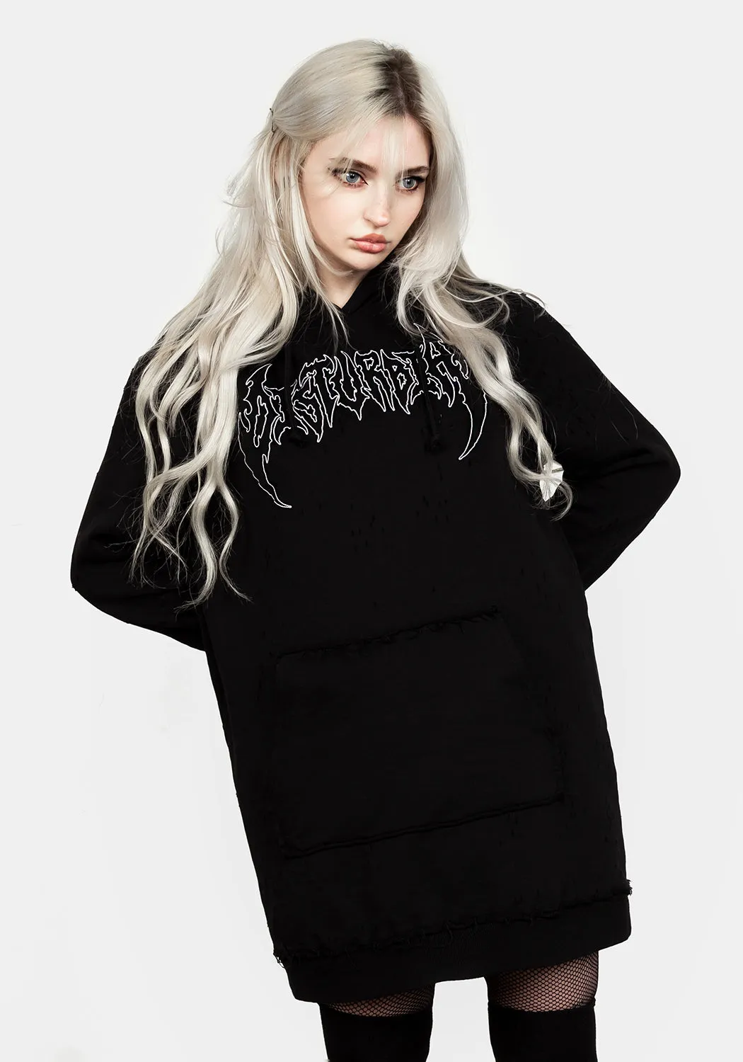 VOID DISTRESSED HOODY DRESS