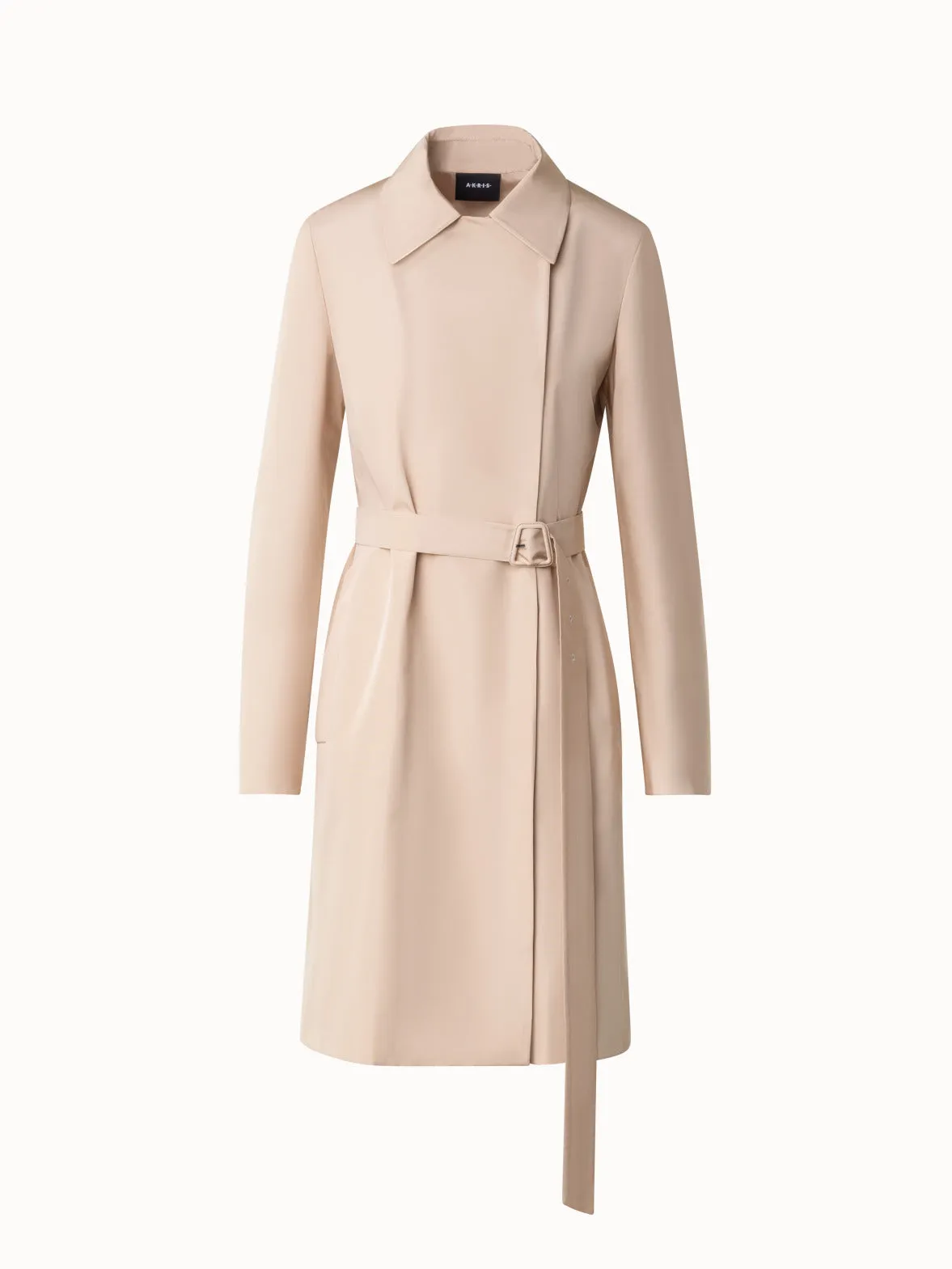 Water Repellent Silk Trench Coat