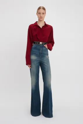 Wide Leg Kick Jean In Broken Vintage Wash