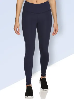 Women's Active Training Tights With Side Mesh Navy