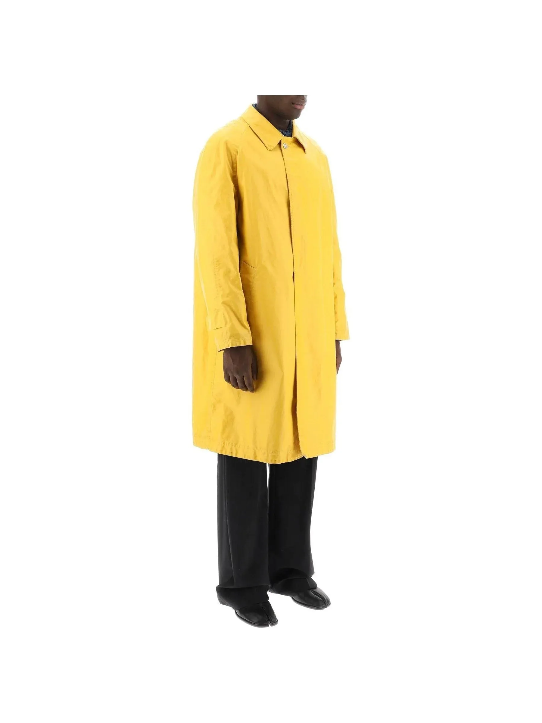 Worn-Out Coated Trench Coat