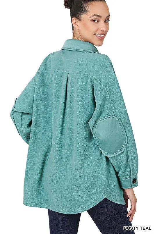 Zenana Oversized Fleece Shacket